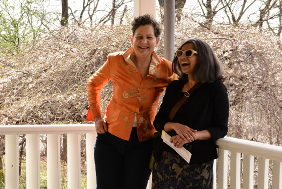 Guest at Laurel Hill Mansions Spring tea and trees with their Spring blooms