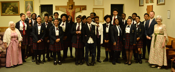 Participants in the 2019 Constitution Day program at Holy Cross School in Philadelphia PA.  The program is a collaboration between Women for Greater Philadelphia, Rawle and Henderson and the School.