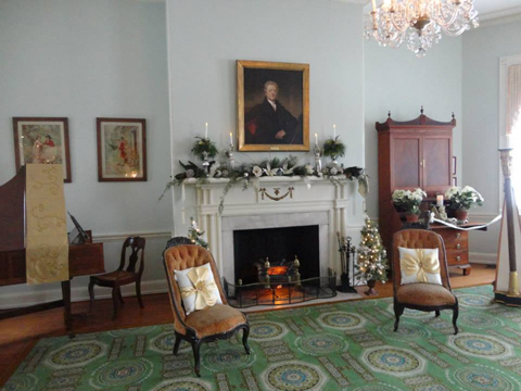 Photograph of the interior of historic Laurel Hill Mansion