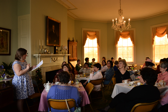 Attendees enjoy a talk on tea at Laurel Hill Mansion’s 2014 Spring Fund raiser 