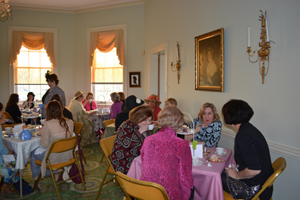 A fun time being had by those who attended the annual Spring Tea at Laurel Hill Mansion