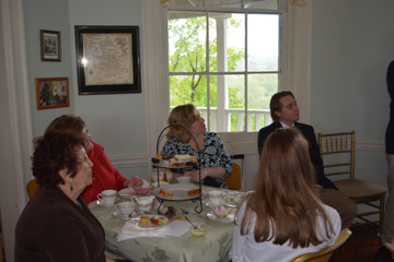 Photograph of guests at the 2016 Spring Tea at Laurel Hill Mansion in Fairmount Park, Philadelphia PA