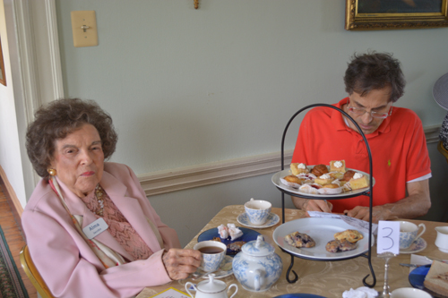 Chairwomen of the Board of Women of Greater Philadelphia Alma Jacobs at the 2019 Spring tea at Laurel Hill Mansion.