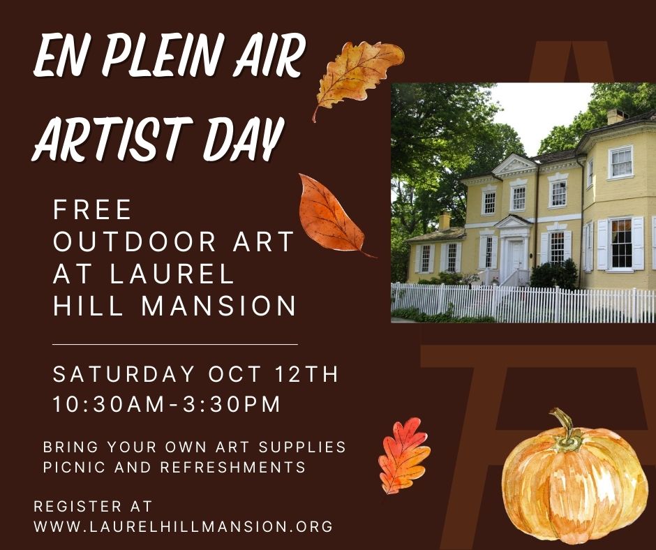 Poster for October 12 artist day for plein air painting